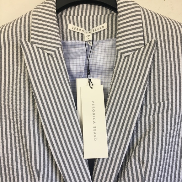 Veronica Beard Striped Seersucker Blazer - Picture 6 of 14